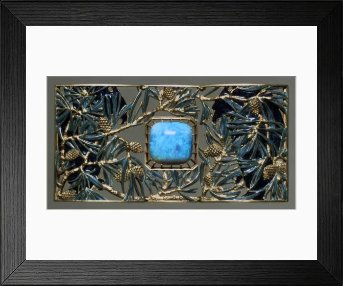 Framed Print : Plaque for eagles and pine choker, c1899-1901. Artist: Rene Lalique Framed Print : Plaque for eagles and pine choker, c1899-1901. Artist: Rene Lalique