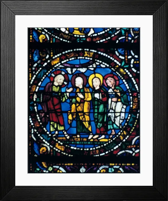 Framed Print : Centre of the Thabor, stained glass, Chartres Cathedral, France, 1194-1260 Framed Print : Centre of the Thabor, stained glass, Chartres Cathedral, France, 1194-1260