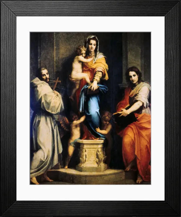 Framed Print : Madonna of the Harpies, 1517. Artist: Andrea del Sarto Framed Print : Madonna of the Harpies, 1517. Artist: Andrea del Sarto