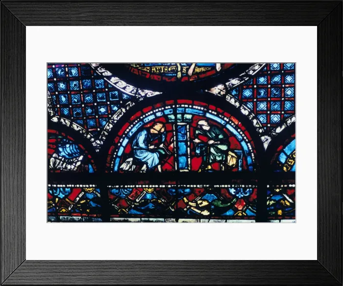 Framed Print : Stained glass, Chartres Cathedral, France, 1194-1260 Framed Print : Stained glass, Chartres Cathedral, France, 1194-1260