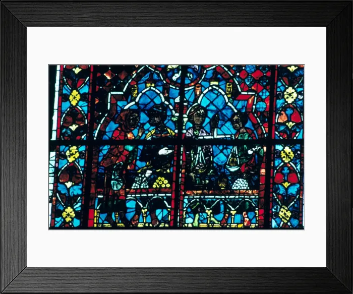 Framed Print : Money changers, stained glass, Chartres Cathedral, Chartres, France Framed Print : Money changers, stained glass, Chartres Cathedral, Chartres, France