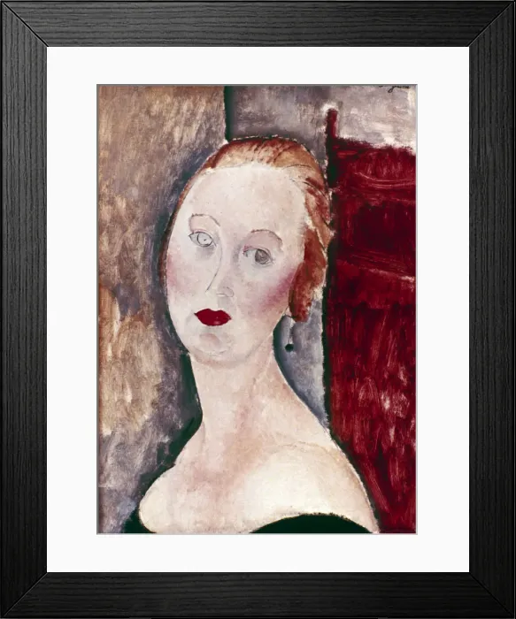 Framed Print : A Blond Woman. (Portrait of Germaine Survage), 1918. Artist: Amadeo Modigliani Framed Print : A Blond Woman. (Portrait of Germaine Survage), 1918. Artist: Amadeo Modigliani