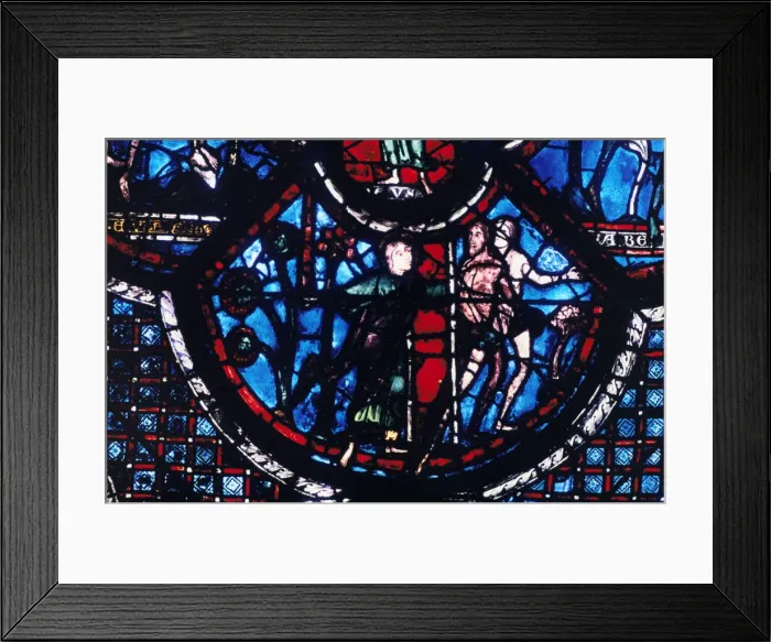 Framed Print : Expulsion from Eden, stained glass, Chartres Cathedral, France, 1205-1215 Framed Print : Expulsion from Eden, stained glass, Chartres Cathedral, France, 1205-1215