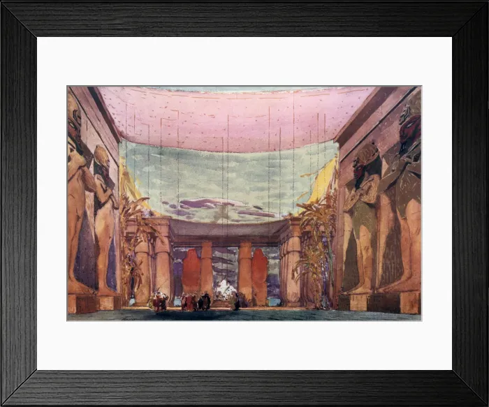 Framed Print : Set design for a Ballets Russes production of Cleopatra, 1909. Artist: Leon Bakst