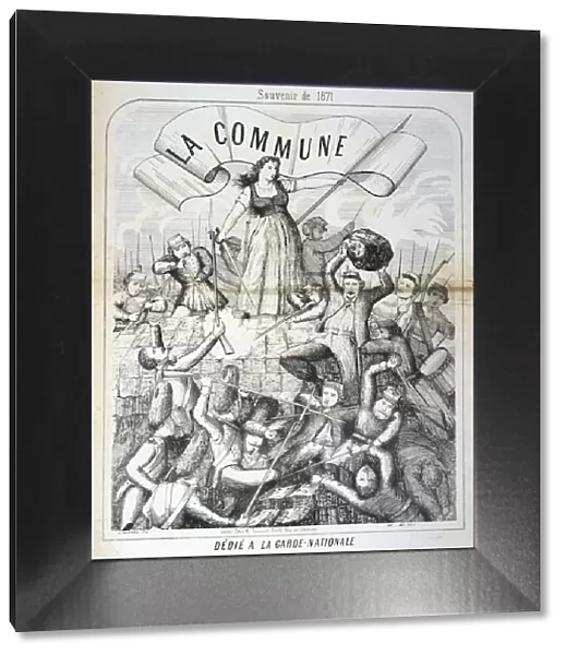 Cartoon dedicated to the National Guard, Paris Commune, 1871