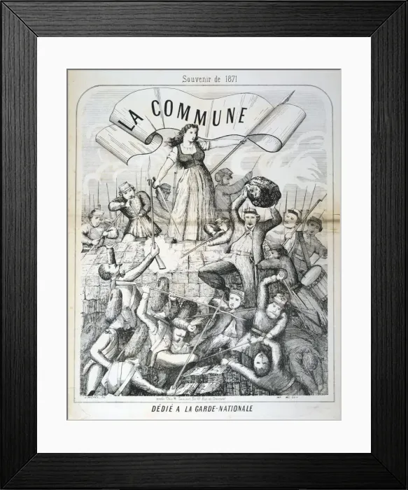 Framed Print : Cartoon dedicated to the National Guard, Paris Commune, 1871 Framed Print : Cartoon dedicated to the National Guard, Paris Commune, 1871