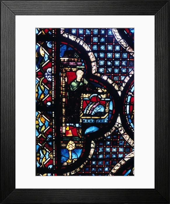 Framed Print : The Inn, stained glass, Chartres Cathedral, France, 1205-1215 Framed Print : The Inn, stained glass, Chartres Cathedral, France, 1205-1215