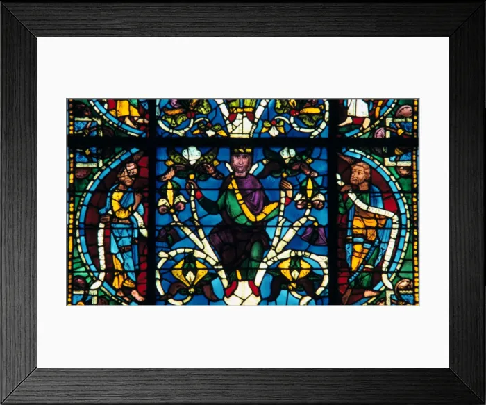 Framed Print : Prophet, stained glass, Chartres Cathedral, France, 1145-1155 Framed Print : Prophet, stained glass, Chartres Cathedral, France, 1145-1155