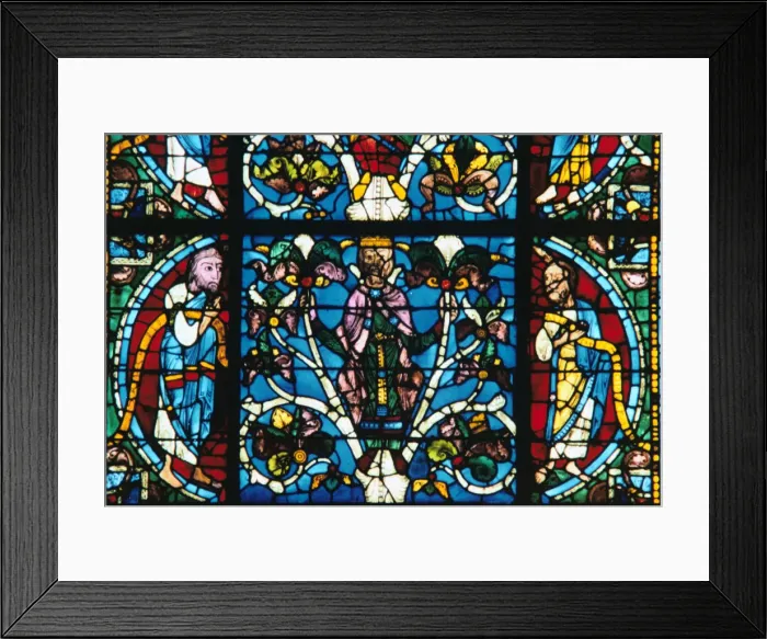 Framed Print : King Solomon, stained glass, Chartres Cathedral, France, 1145-1155 Framed Print : King Solomon, stained glass, Chartres Cathedral, France, 1145-1155
