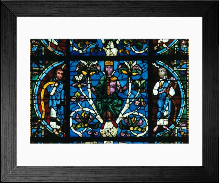 Framed Print : King David, stained glass, Chartres Cathedral, France, 1145-1155 Framed Print : King David, stained glass, Chartres Cathedral, France, 1145-1155