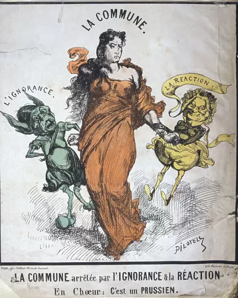 La Commune arretee par l Ignorance et le Reaction, 1871