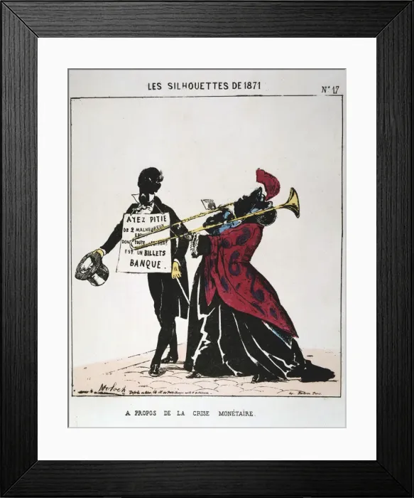Framed Print : A Propos de la Crise Monetaire, 1871. Artist: Moloch Framed Print : A Propos de la Crise Monetaire, 1871. Artist: Moloch