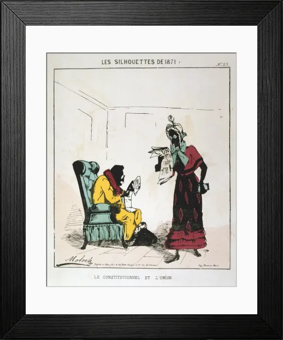 Framed Print : Le Constitutionnel et L Union, 1871. Artist: Moloch Framed Print : Le Constitutionnel et L Union, 1871. Artist: Moloch
