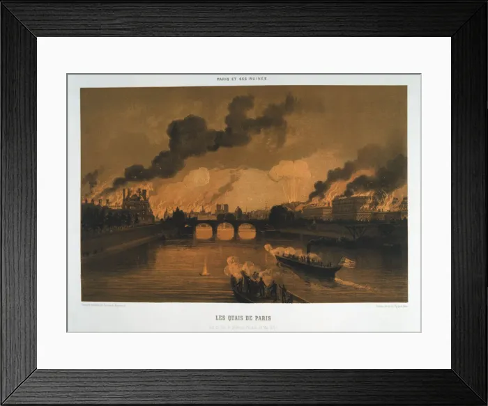 Framed Print : Les Quais de Paris, 24 May 1871 Framed Print : Les Quais de Paris, 24 May 1871