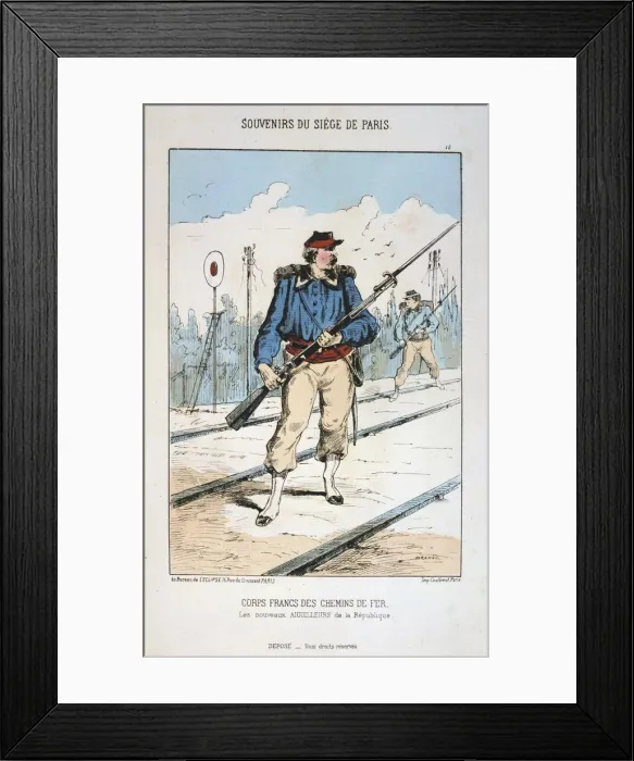 Framed Print : Corps Francs des Chemin de Fer, Siege of Paris, 1870-1871 Framed Print : Corps Francs des Chemin de Fer, Siege of Paris, 1870-1871
