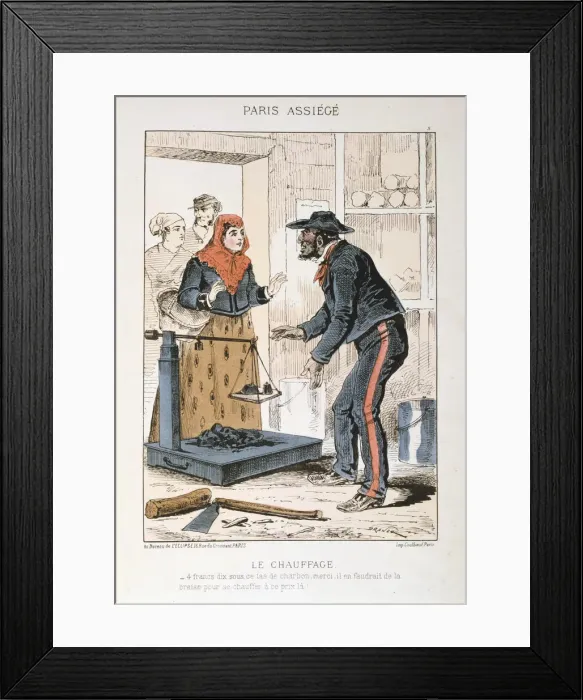 Framed Print : Le Chauffage, Siege of Paris, 1870-1871 Framed Print : Le Chauffage, Siege of Paris, 1870-1871