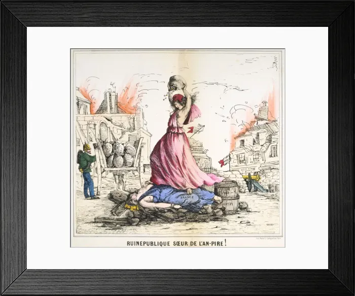 Framed Print : Ruinepublique Soeur de l An-pire!, 1871 Framed Print : Ruinepublique Soeur de l An-pire!, 1871
