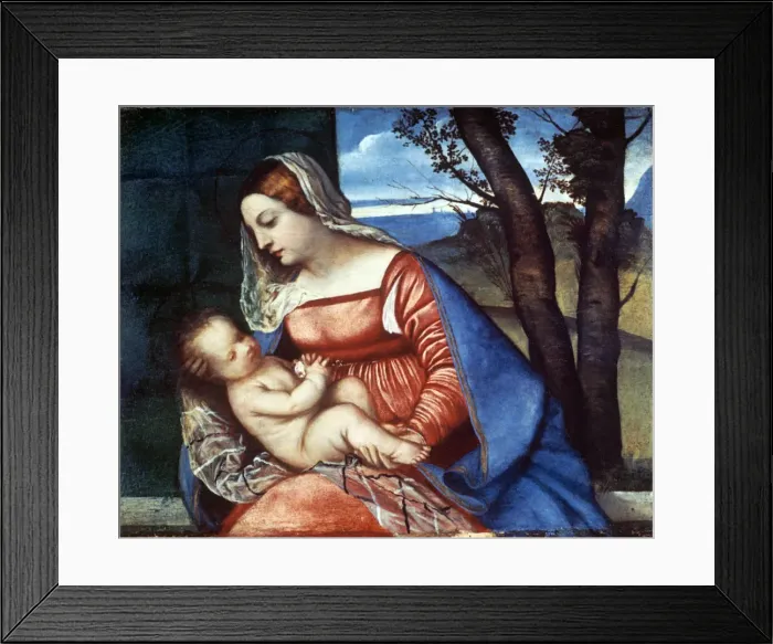 Framed Print : Madonna and Child, c1510. Artist: Titian Framed Print : Madonna and Child, c1510. Artist: Titian