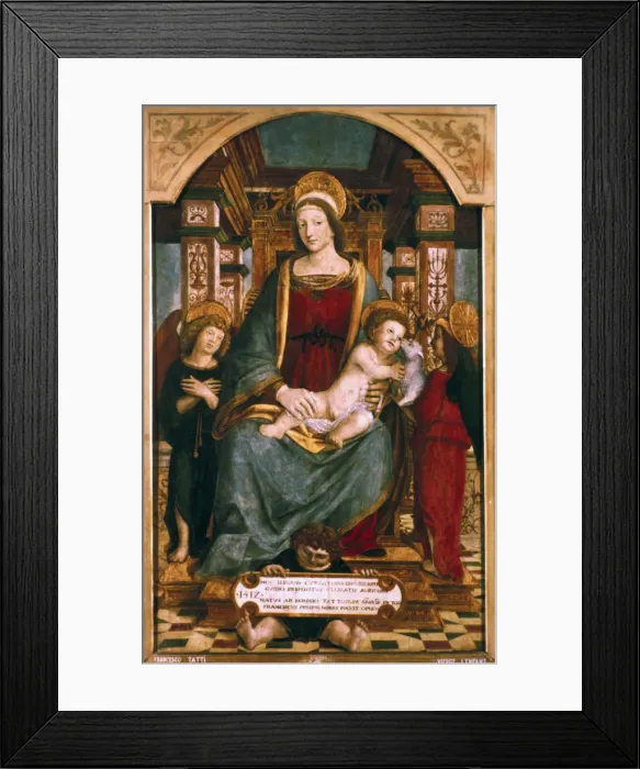 Framed Print : The Virgin and Child with Angels, 1512. Artist: Francesco dei Tatti Framed Print : The Virgin and Child with Angels, 1512. Artist: Francesco dei Tatti