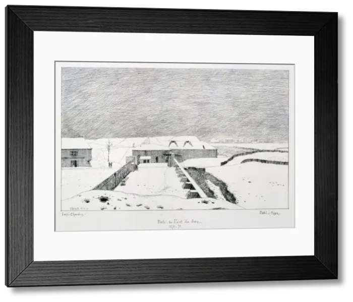 Framed Print : Porte du Point du Jour, Siege of Paris, 1870-1871. Artist: Paul Roux Framed Print : Porte du Point du Jour, Siege of Paris, 1870-1871. Artist: Paul Roux