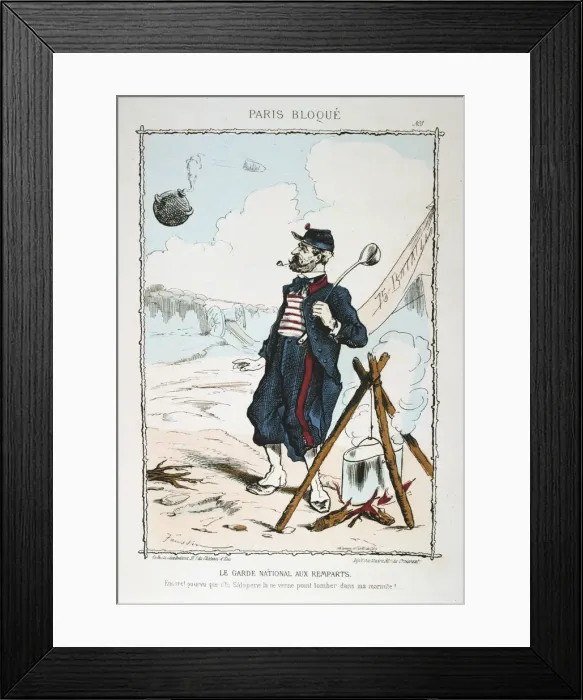 Framed Print : Le Garde Nationale aux Remparts, 1870-1871 Framed Print : Le Garde Nationale aux Remparts, 1870-1871