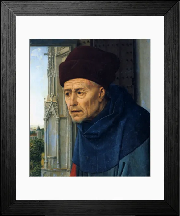 Framed Print : St. Joseph, c1445. Artist: Rogier Van der Weyden Framed Print : St. Joseph, c1445. Artist: Rogier Van der Weyden