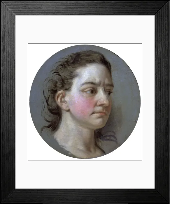 Framed Print : Portrait of a Woman, 18th century. Artist: Jean Baptiste van Loo Framed Print : Portrait of a Woman, 18th century. Artist: Jean Baptiste van Loo