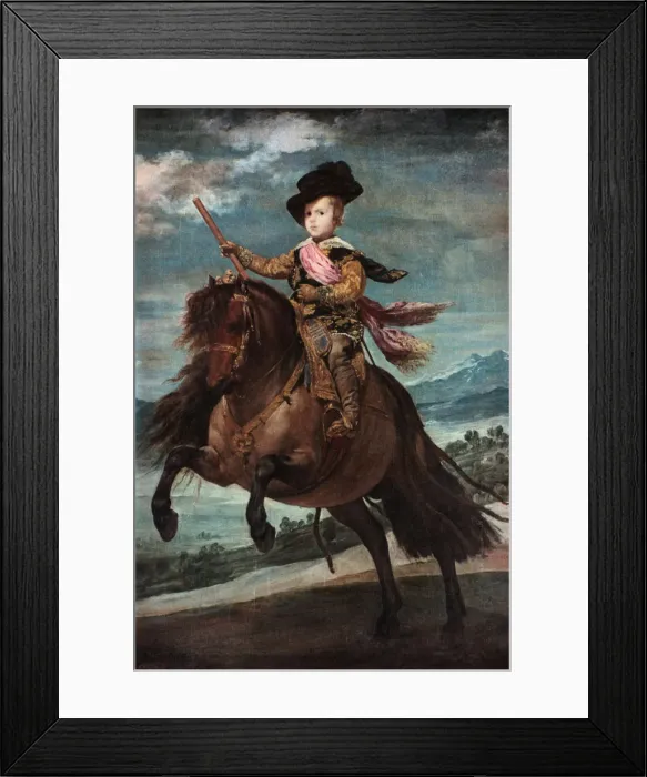 Framed Print : Prince Baltasar Carlos on Horseback, 1635-36. Artist: Diego Velazquez Framed Print : Prince Baltasar Carlos on Horseback, 1635-36. Artist: Diego Velazquez