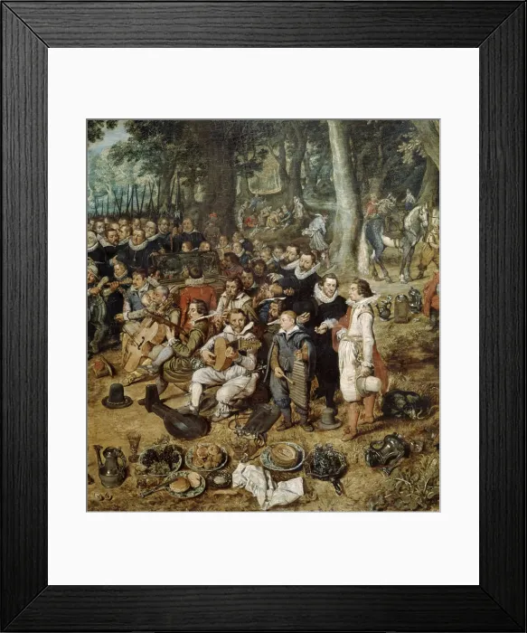 Framed Print : Allegory of the Truce of 1609 between the Netherlands and Spain, detail, 17th century. Artist: Adriaen van de Venne Framed Print : Allegory of the Truce of 1609 between the Netherlands and Spain, detail, 17th century. Artist: Adriaen van de Venne