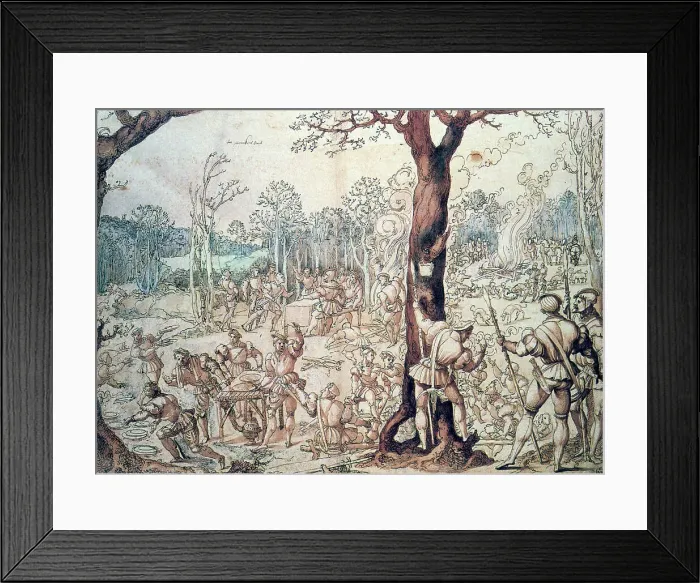 Framed Print : The Hunting Party, 16th century. Artist: Bernaert van Orley