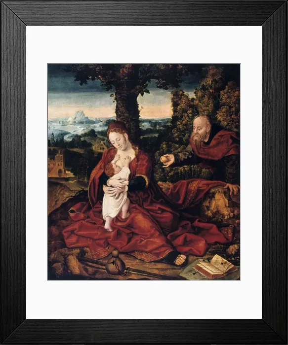 Framed Print : The Rest on the Flight into Egypt, 16th century. Artist: Bernaert van Orley Framed Print : The Rest on the Flight into Egypt, 16th century. Artist: Bernaert van Orley