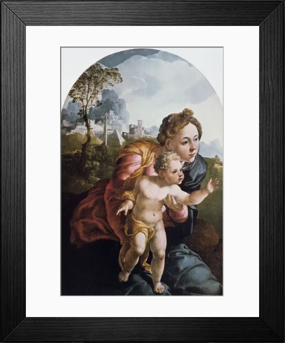Framed Print : The Virgin and Child, 16th century. Artist: Jan van Scorel Framed Print : The Virgin and Child, 16th century. Artist: Jan van Scorel