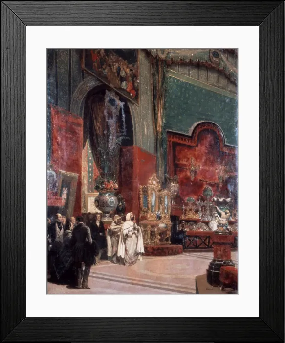 Framed Print : Abd al-Kadir Visits the Exposition Universelle de Paris, 1855. Artist: Prosper Lafaye Framed Print : Abd al-Kadir Visits the Exposition Universelle de Paris, 1855. Artist: Prosper Lafaye