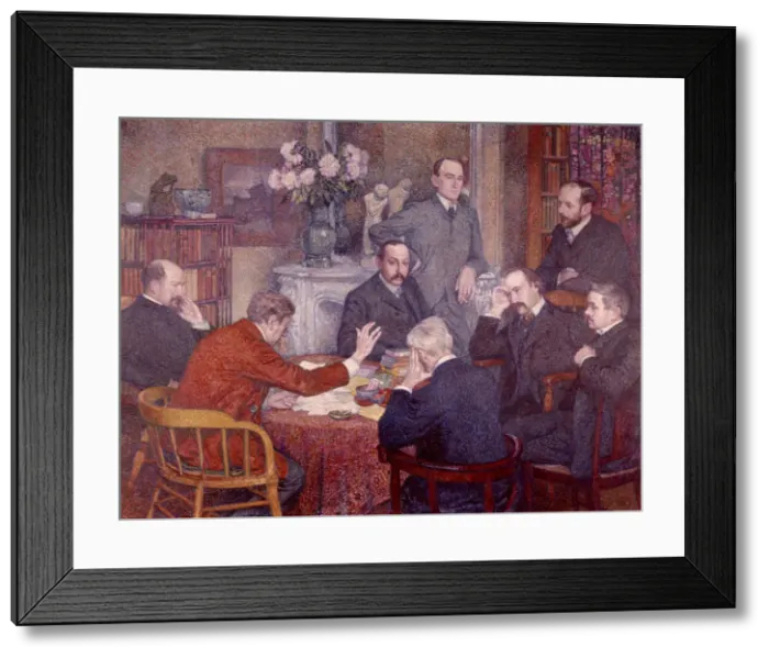 Framed Print : The Lecture, 1903. Artist: Theo van Rysselberghe Framed Print : The Lecture, 1903. Artist: Theo van Rysselberghe