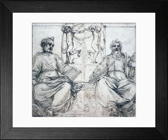 Framed Print : St Pierre and St Paul, 16th century. Artist: Perino del Vaga Framed Print : St Pierre and St Paul, 16th century. Artist: Perino del Vaga