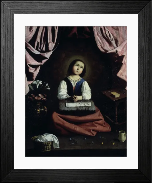 Framed Print : The Young Virgin, c1632-33. Artist: Francisco de Zurbaran Framed Print : The Young Virgin, c1632-33. Artist: Francisco de Zurbaran