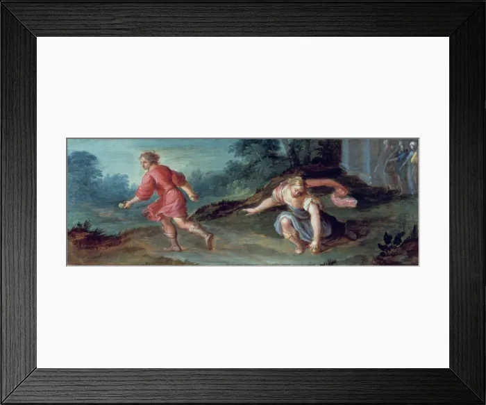 Framed Print : Atalanta and the Golden Apples, c1619. Artist: Hendrick van Balen Framed Print : Atalanta and the Golden Apples, c1619. Artist: Hendrick van Balen