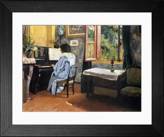 Framed Print : Lady at the Piano, 1904. Artist: Felix Vallotton Framed Print : Lady at the Piano, 1904. Artist: Felix Vallotton