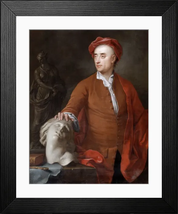 Framed Print : Portrait of John Michael Rysbrack, (presumed), 18th century. Artist: Samuel Buck Framed Print : Portrait of John Michael Rysbrack, (presumed), 18th century. Artist: Samuel Buck