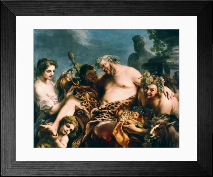 Framed Print : Drunken Silenus, 1747. Artist: Carle Vanloo Framed Print : Drunken Silenus, 1747. Artist: Carle Vanloo