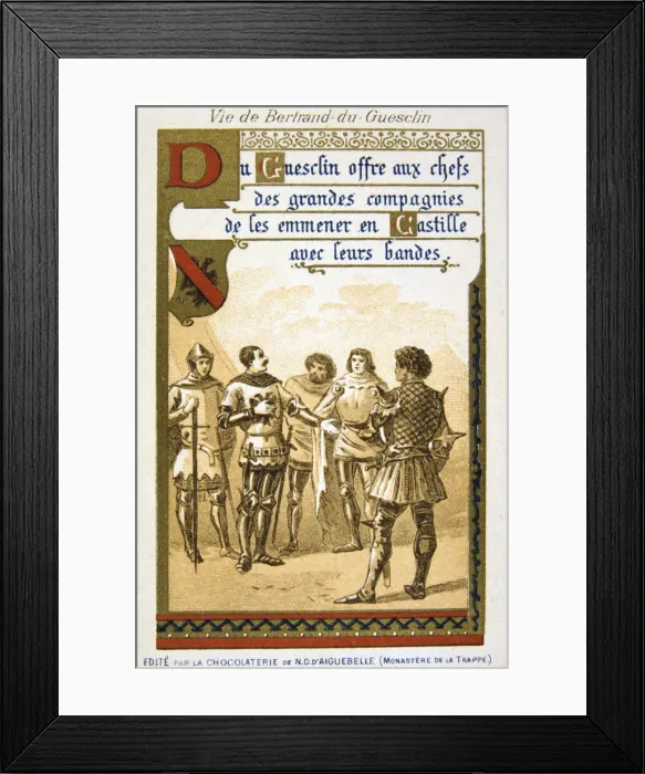 Framed Print : Scene from the life of Bertrand du Guesclin, (19th century) Framed Print : Scene from the life of Bertrand du Guesclin, (19th century)