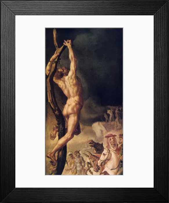 Framed Print : Calvary, detail from left side panel, 1545-1550. Artist: Maerten van Heemskerck Framed Print : Calvary, detail from left side panel, 1545-1550. Artist: Maerten van Heemskerck