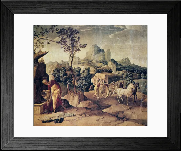 Framed Print : The Apostle Philip Baptizing the Eunuch, 16th century. Artist: Jan van Scorel Framed Print : The Apostle Philip Baptizing the Eunuch, 16th century. Artist: Jan van Scorel