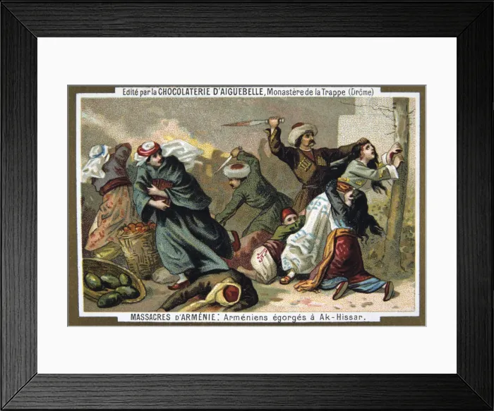 Framed Print : Armenians have their throats cut at Ak-Hissar, 1895 Framed Print : Armenians have their throats cut at Ak-Hissar, 1895