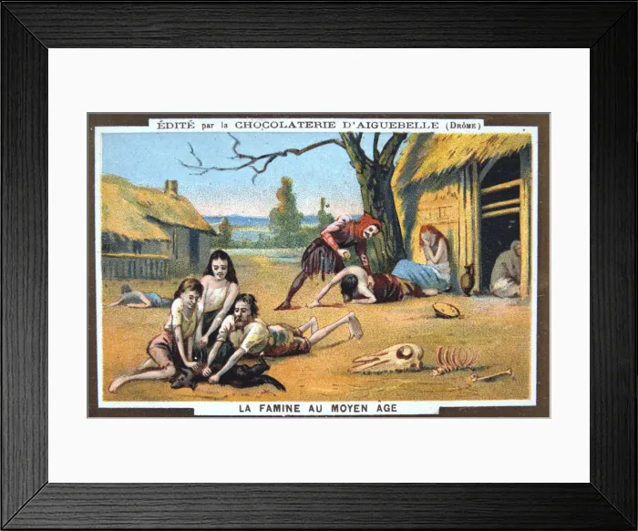 Framed Print : Famine in the Middle Ages, (19th century) Framed Print : Famine in the Middle Ages, (19th century)