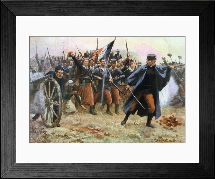 Framed Print : Those of 1914: Facing the Barbarians, France, 1914. Artist: Gaston Charpentier-Bosio Framed Print : Those of 1914: Facing the Barbarians, France, 1914. Artist: Gaston Charpentier-Bosio