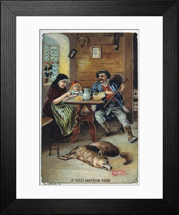 Framed Print : Litttle Red Riding Hood, 19th century Framed Print : Litttle Red Riding Hood, 19th century