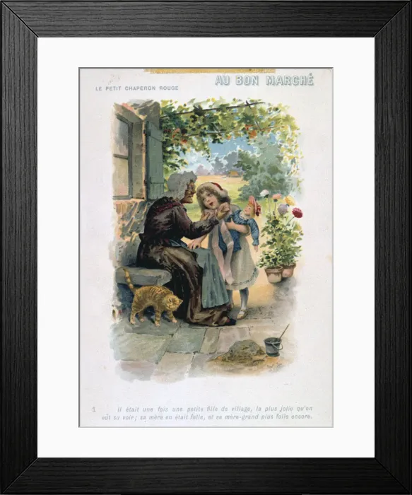 Framed Print : Litttle Red Riding Hood, 19th century Framed Print : Litttle Red Riding Hood, 19th century