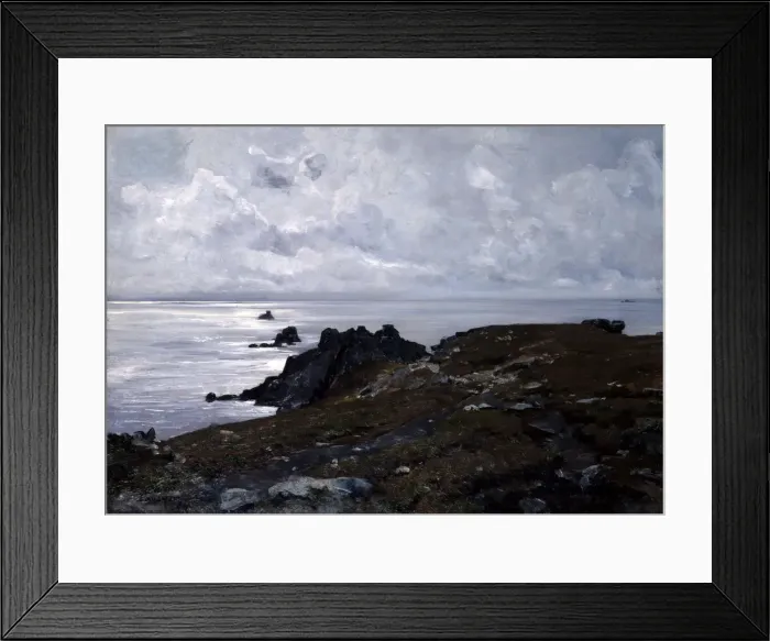 Framed Print : Strong Current Point, 1884. Artist: Emmanuel Lansyer Framed Print : Strong Current Point, 1884. Artist: Emmanuel Lansyer