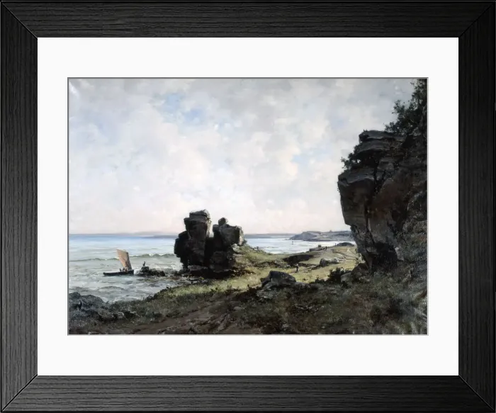 Framed Print : A Beautiful Morning at the Coast of Brittany, 1882. Artist: Emmanuel Lansyer Framed Print : A Beautiful Morning at the Coast of Brittany, 1882. Artist: Emmanuel Lansyer